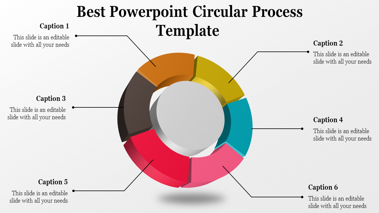 Get  PPT and Google Slides Circular Process Template 